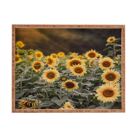 Ann Hudec Sunflower Morning Rectangular Tray