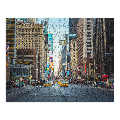 Ann Hudec Sunset Over 7th Ave NYC Puzzle