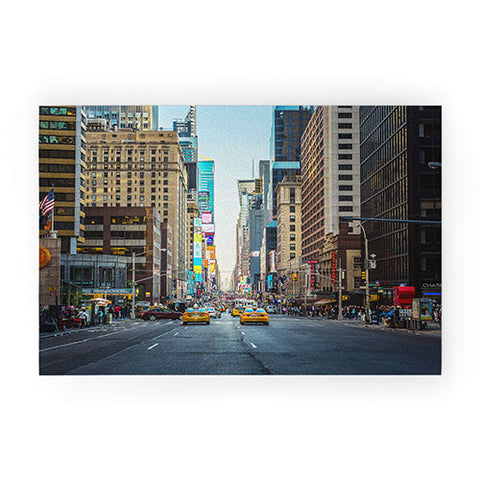 Ann Hudec Sunset Over 7th Ave NYC Welcome Mat