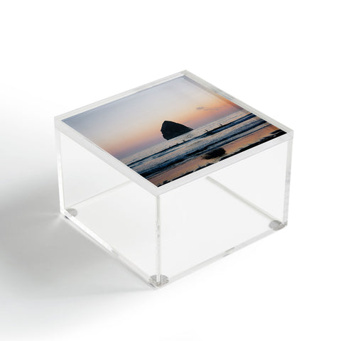 Ann Hudec Sunset Surfers Oregon Coast Acrylic Box