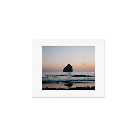 Ann Hudec Sunset Surfers Oregon Coast Art Print
