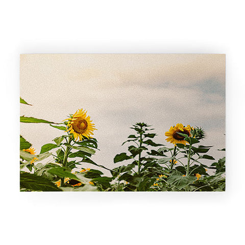 Ann Hudec Texas Sunflower Field Welcome Mat