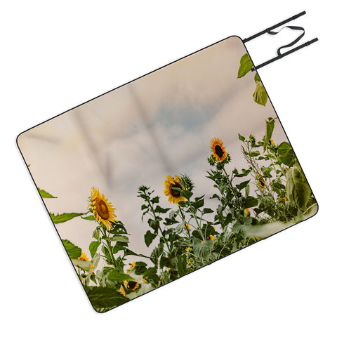 Ann Hudec Texas Sunflower Field Picnic Blanket
