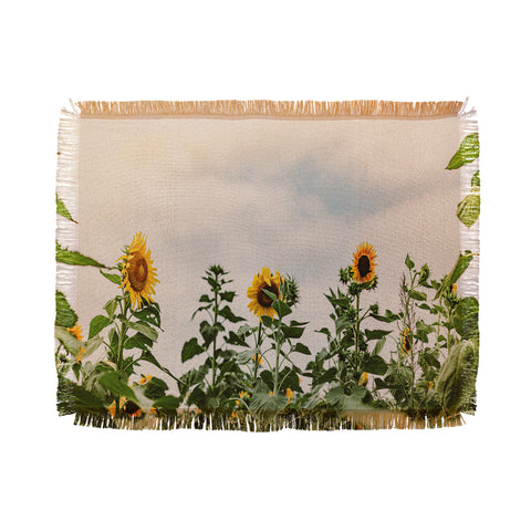 Ann Hudec Texas Sunflower Field Throw Blanket
