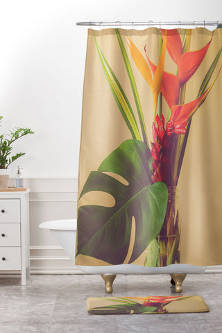 Ann Hudec Tropical Blush Shower Curtain And Mat