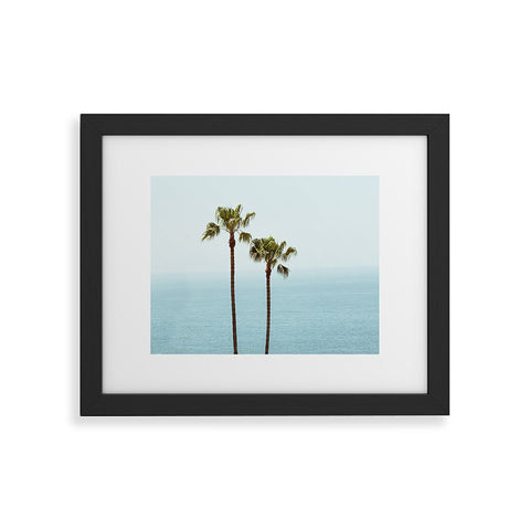 Ann Hudec Two Palms x Laguna Beach Vista Framed Art Print