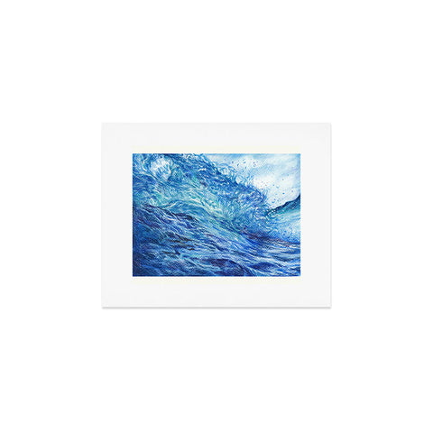 Anna Shell Blue wave Art Print
