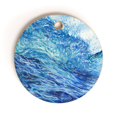 Anna Shell Blue wave Cutting Board Round