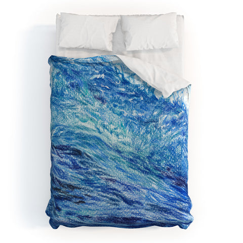 Anna Shell Blue wave Duvet Cover