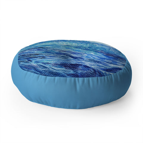 Anna Shell Blue wave Floor Pillow Round