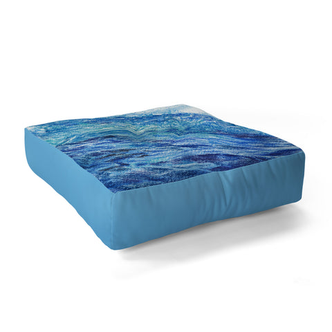 Anna Shell Blue wave Floor Pillow Square