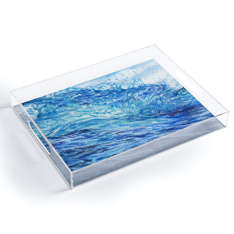 Anna Shell Blue wave Acrylic Tray