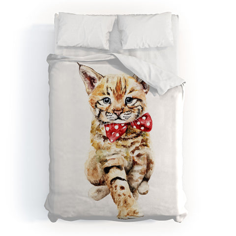 Anna Shell Bobcat cub Duvet Cover