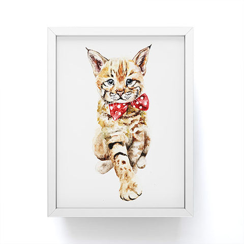Anna Shell Bobcat cub Framed Mini Art Print