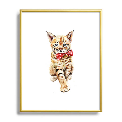 Anna Shell Bobcat cub Metal Framed Art Print