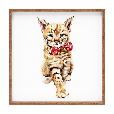 Anna Shell Bobcat cub Square Tray