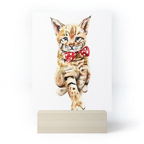 Anna Shell Bobcat cub Mini Art Print
