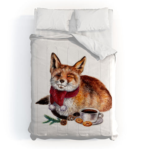 Anna Shell Coffee Fox Comforter