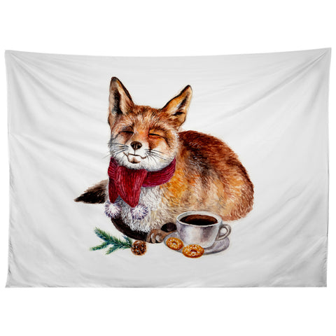 Anna Shell Coffee Fox Tapestry