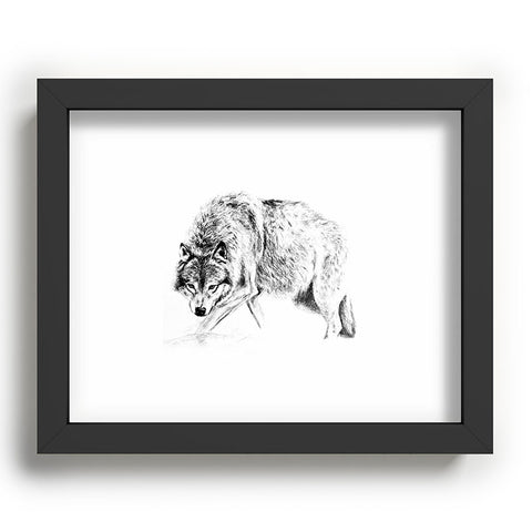 Anna Shell Crouching wolf pencil Recessed Framing Rectangle