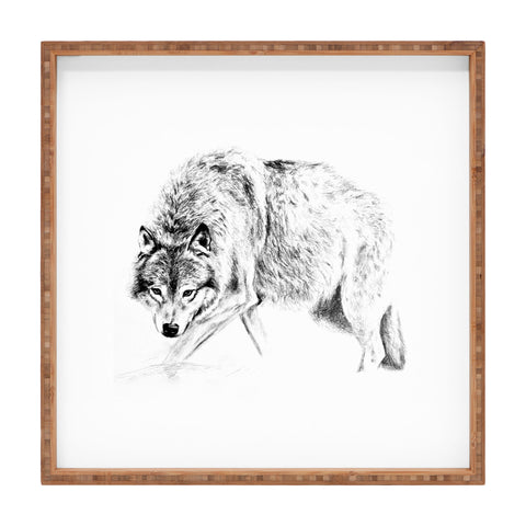 Anna Shell Crouching wolf pencil Square Tray