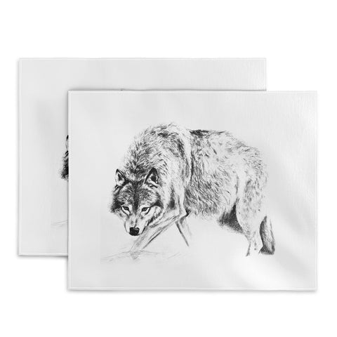 Anna Shell Crouching wolf pencil Placemat