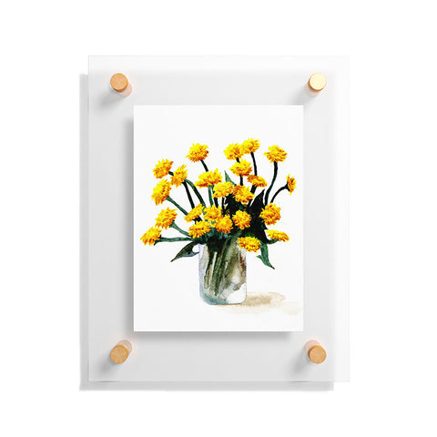 Anna Shell Dandelions watercolor Floating Acrylic Print