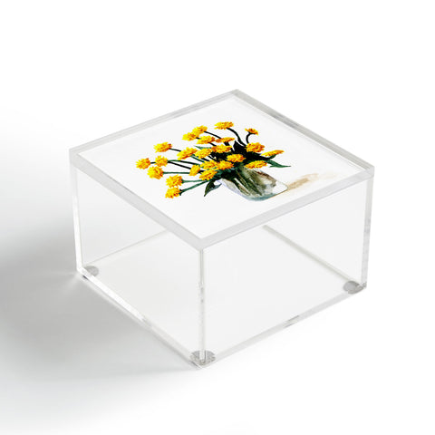 Anna Shell Dandelions watercolor Acrylic Box