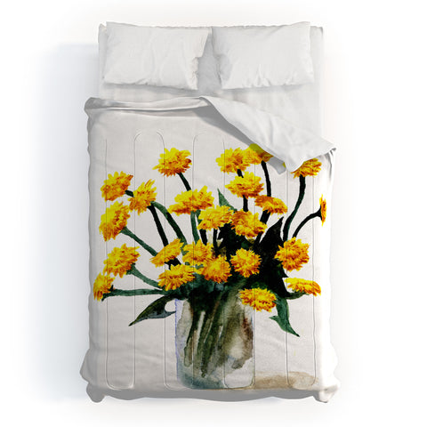 Anna Shell Dandelions watercolor Comforter