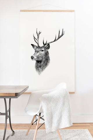 Anna Shell Deer horns Art Print And Hanger