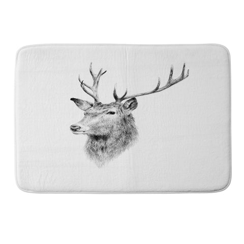 Anna Shell Deer horns Memory Foam Bath Mat