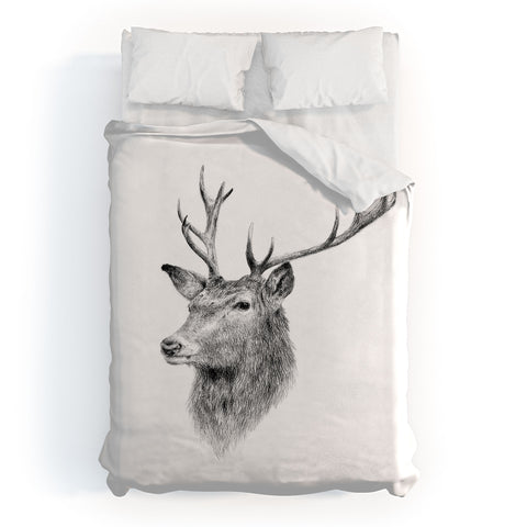 Anna Shell Deer horns Duvet Cover