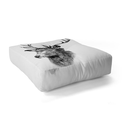 Anna Shell Deer horns Floor Pillow Square