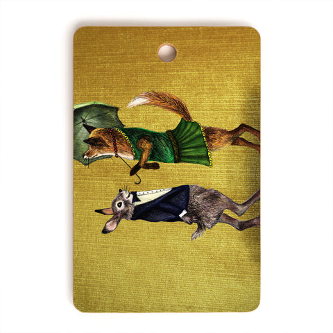 Anna Shell Fox and Hare Cutting Board Rectangle