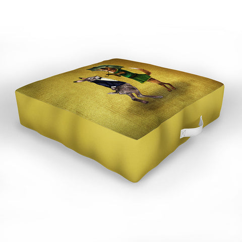 Anna Shell Fox and Hare Outdoor Floor Cushion