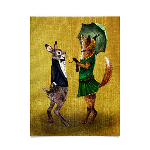 Anna Shell Fox and Hare Poster