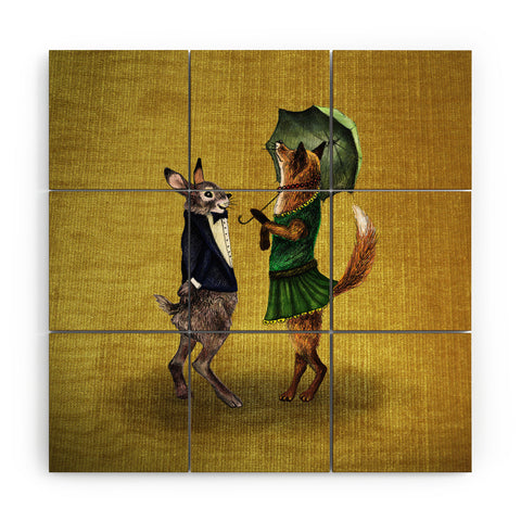 Anna Shell Fox and Hare Wood Wall Mural