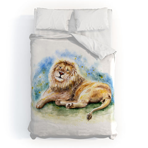 Anna Shell Lazy lion Duvet Cover