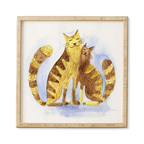Anna Shell Love cats Framed Wall Art