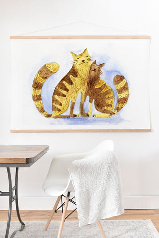 Anna Shell Love cats Art Print And Hanger