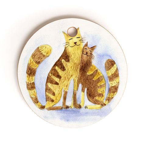 Anna Shell Love cats Cutting Board Round