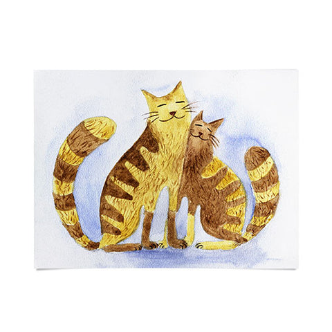 Anna Shell Love cats Poster