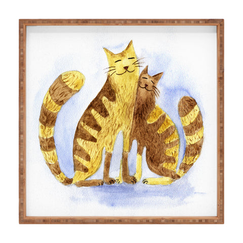 Anna Shell Love cats Square Tray