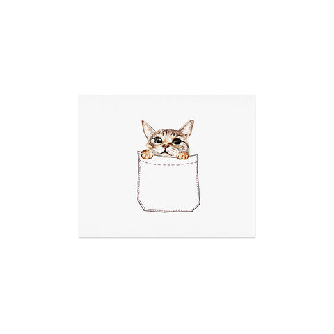 Anna Shell Pocket cat Art Print