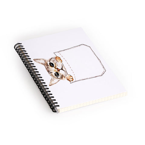Anna Shell Pocket cat Spiral Notebook