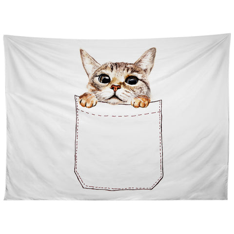 Anna Shell Pocket cat Tapestry