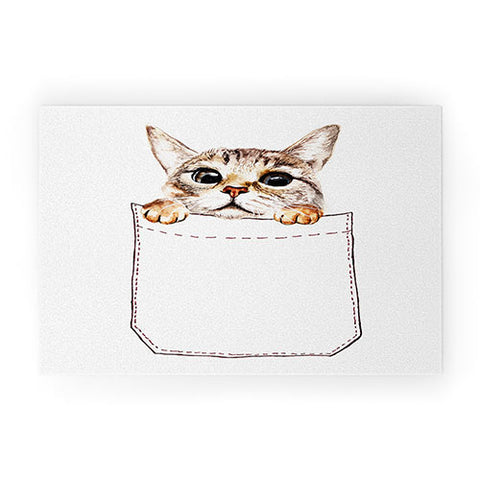 Anna Shell Pocket cat Welcome Mat