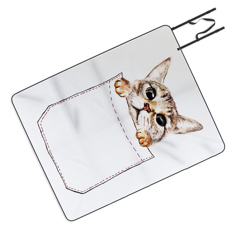 Anna Shell Pocket cat Picnic Blanket