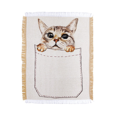 Anna Shell Pocket cat Throw Blanket