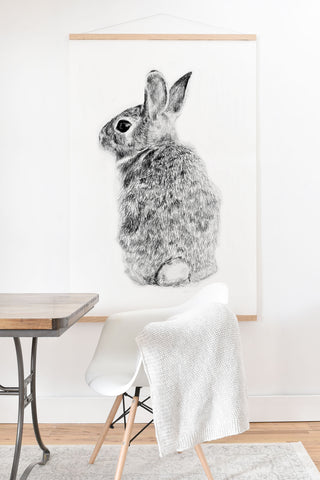 Anna Shell Rabbit drawing Art Print And Hanger